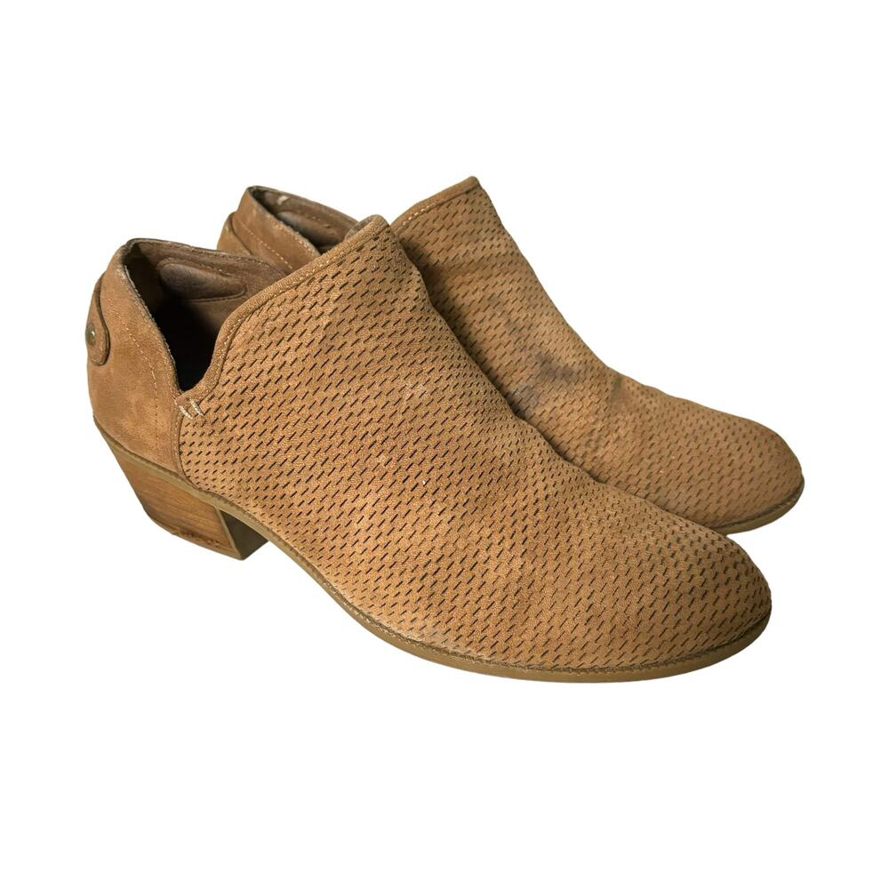 Dr. Scholl’s Womens Ankle Booties Be Energized Size 9 Brown Suede Insole Comfort